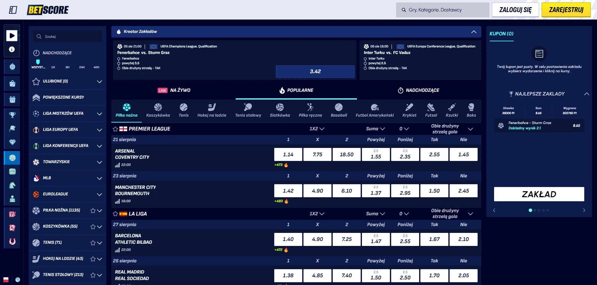 Betscore Casino metody płatności – depozyty i wypłaty 2026